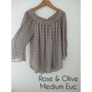 Rose & Olive Boho Medium Flare Blouse